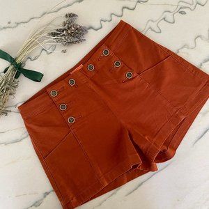Modcloth | Burnt Orange High-Waisted Sailor Shorts | M